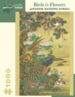 1000P BIRDS & FLOWERS - JAPANESE HANGING SCROLL