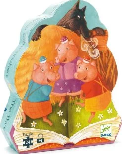 PUZZLE Enfant 24P. Les Trois Petits Cochons (DJECO)